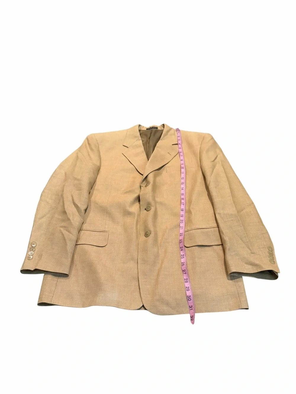 ALFANI vintage linen and wool blend suit coat